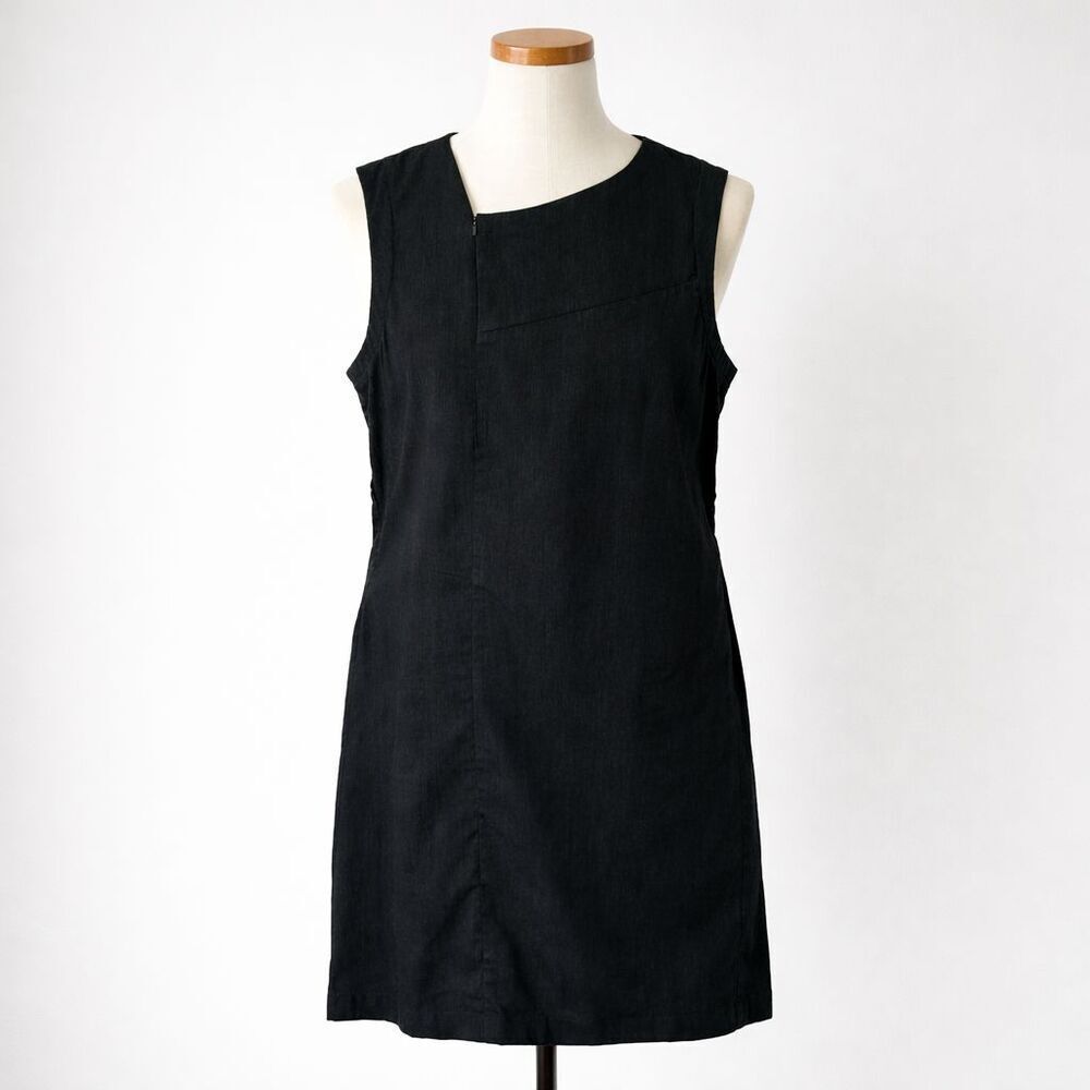 nau Dress Size Large Sleeveless Asymmetric Neckline Organic Cotton Women's
